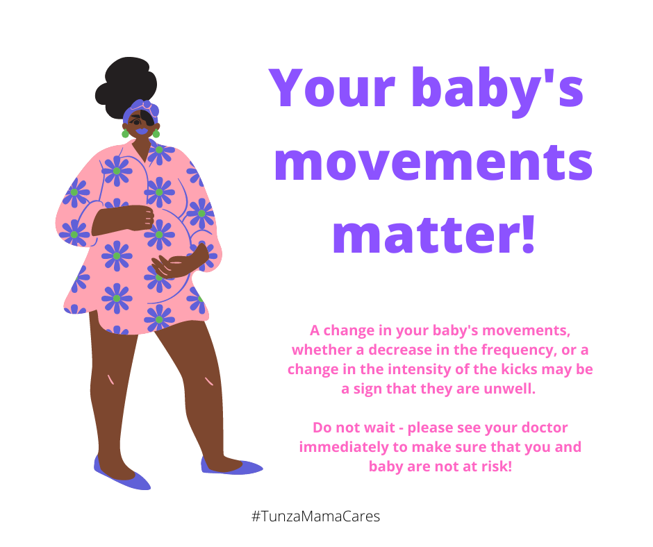 Image showing graphics of pregnant woman and why baby kicks are important